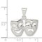 Sterling Silver Comedy & Tragedy Charm Drama Jewelry 19mm x 22mm